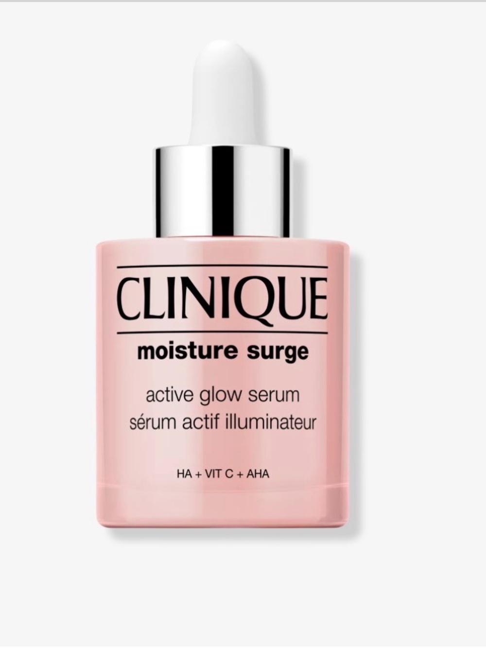 Clinique Moisture Surge Active Glow Serum - Pink and Silver Dropper